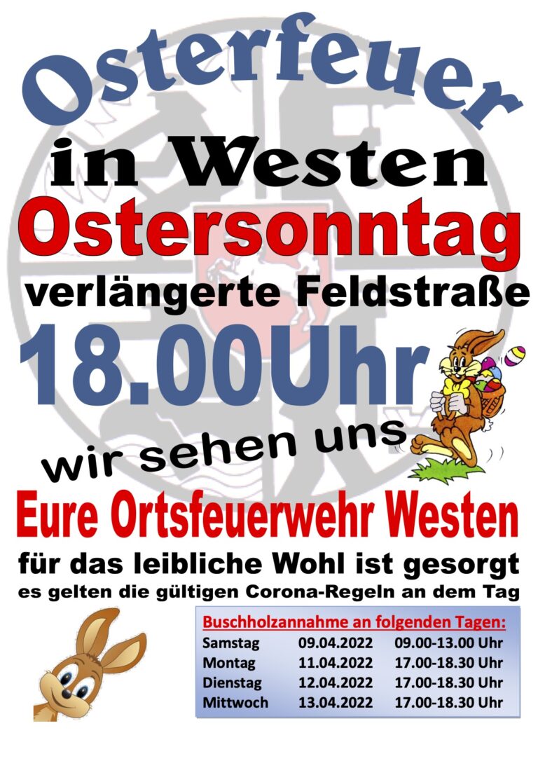 Osterfeuer in Westen